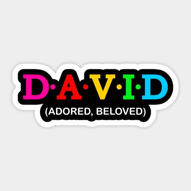 David - Adored, Beloved. Sticker by Koolstudio